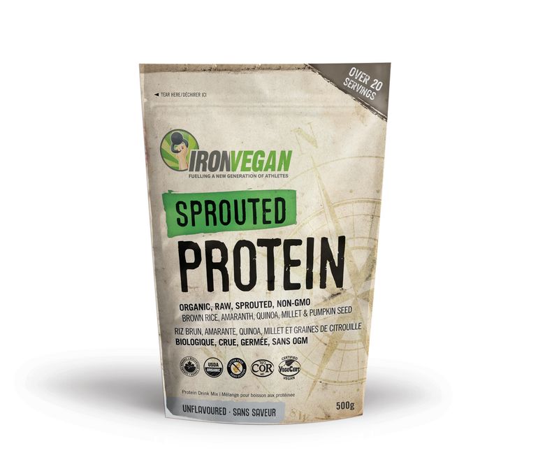 IRON VEGAN SPROUTED UNFLAVOURED PROTEIN 500G