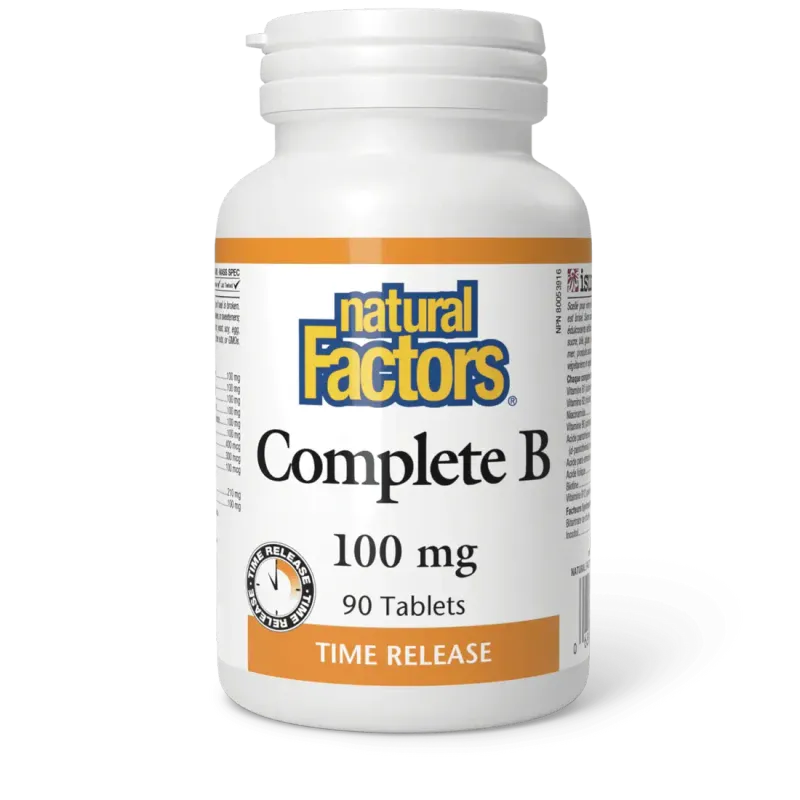 NATURAL FACTORS COMPLETE B 100MG 90 TIME RELEASE TABS