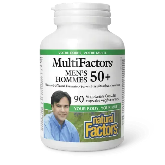 NATURAL FACTORS MULTIFACTORS MEN'S 50+ 90 VEGICAPS