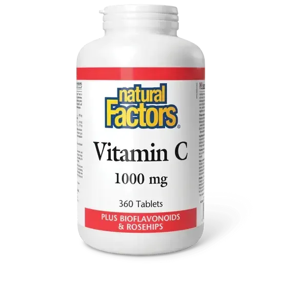 NATURAL FACTORS VITAMIN C 1000MG W/ BIOFLAVONOIDS AND ROSEHIPS 360 TABS