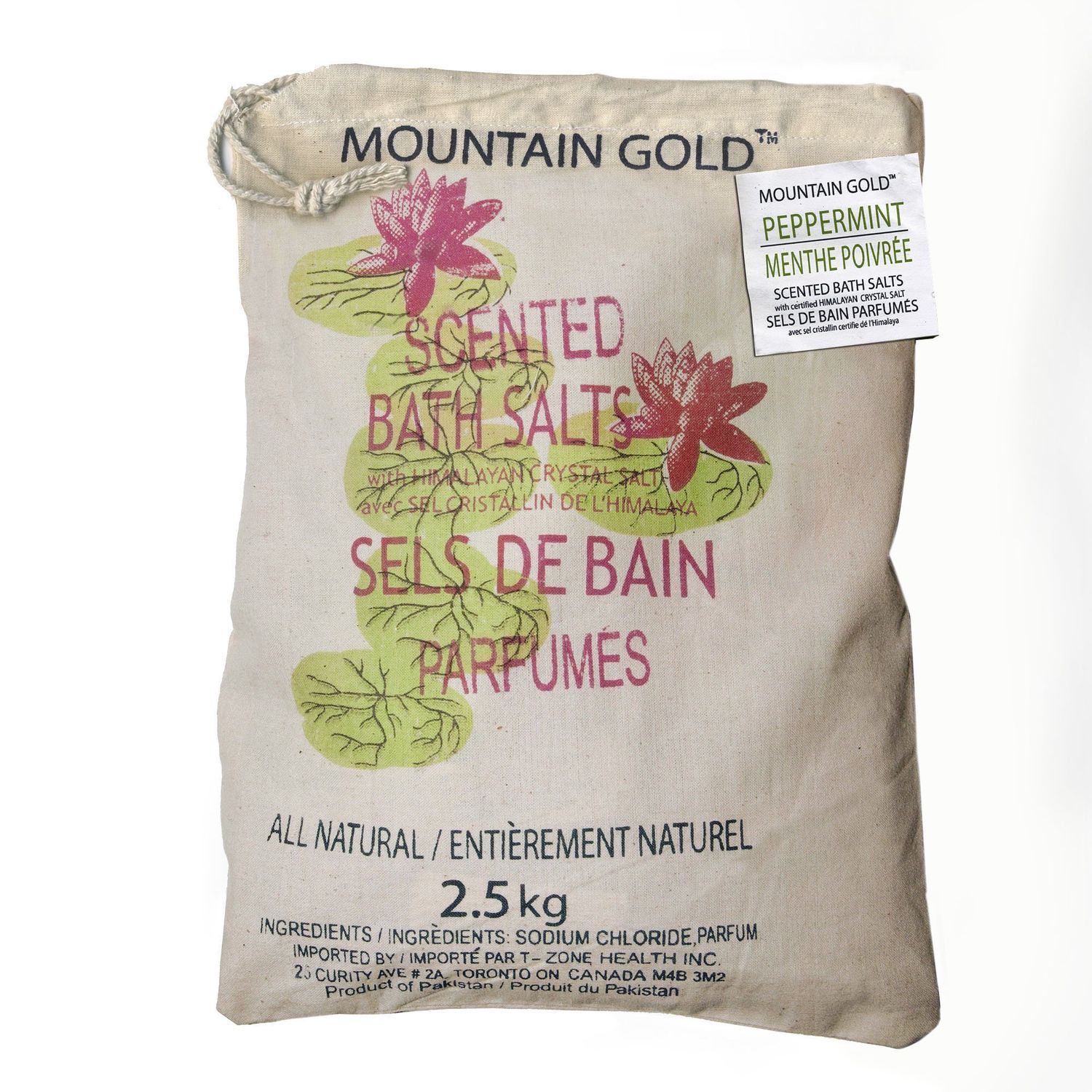 MOUNTAIN GOLD SCENTED BATH SALTS PEPPERMINT 2.5KG