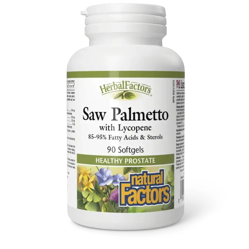 NATURAL FACTORS SAW PALMETTO WITH LYCOPENE 90 SOFTGELS