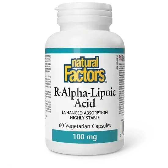 NATURAL FACTORS R-ALPHA LIPOIC ACID 100MG 60 CAPS