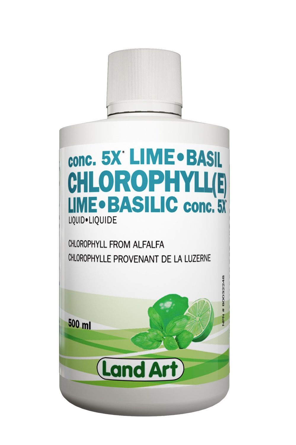 LAND ART CHLOROPHYLL 5X CONCENTRATED - LIME &amp; BASIL - 500ML