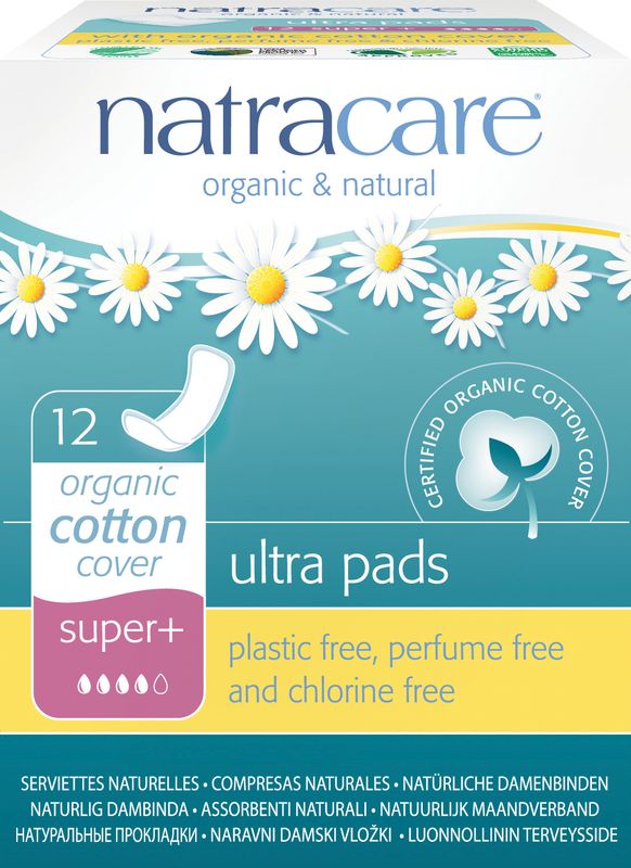 NATRACARE ULTRA PADS - SUPER PLUS- NO WINGS 12 COUNT