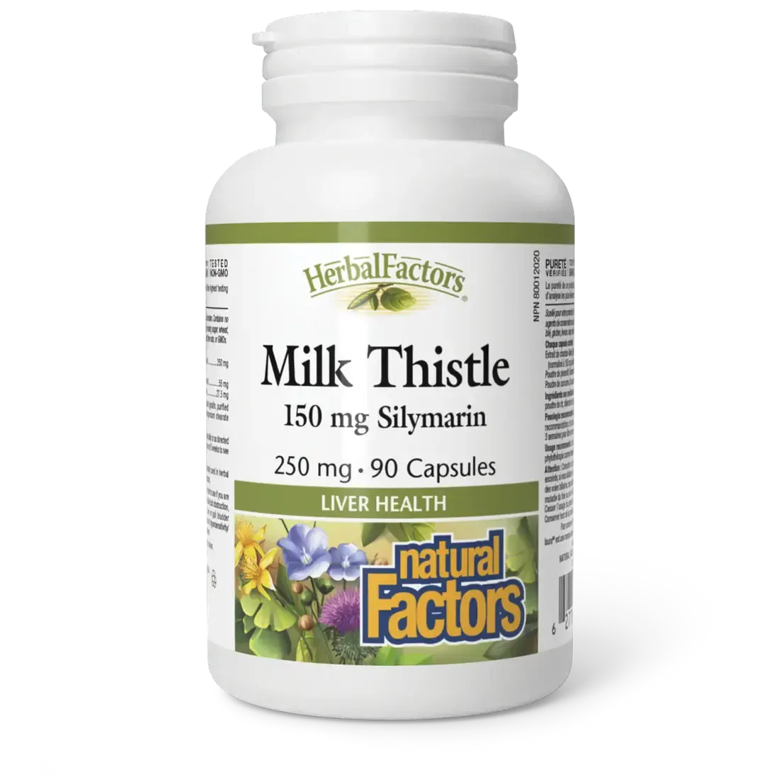 NATURAL FACTORS MILK THISTLE 250MG  SILYMARIN 150MG 90 CAPS