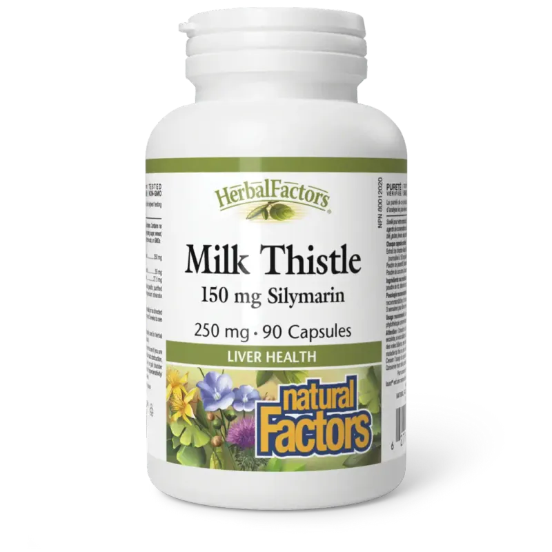 NATURAL FACTORS MILK THISTLE 250MG  SILYMARIN 150MG 90 CAPS