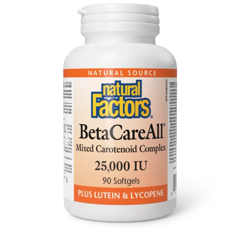 NATURAL FACTORS BETACAREALL (25,000IU) 90 SOFTGELS