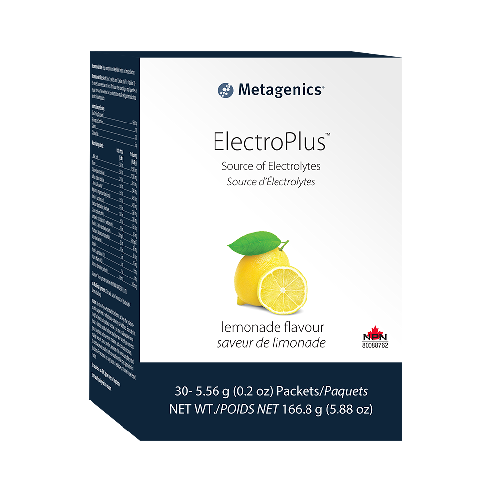 METAGENICS ELECTRO PLUS LEMONADE FLAVOUR 30 - 5.56G PACKETS (PREVIOUSLY ENDURA POWDER ORANGE 665G)