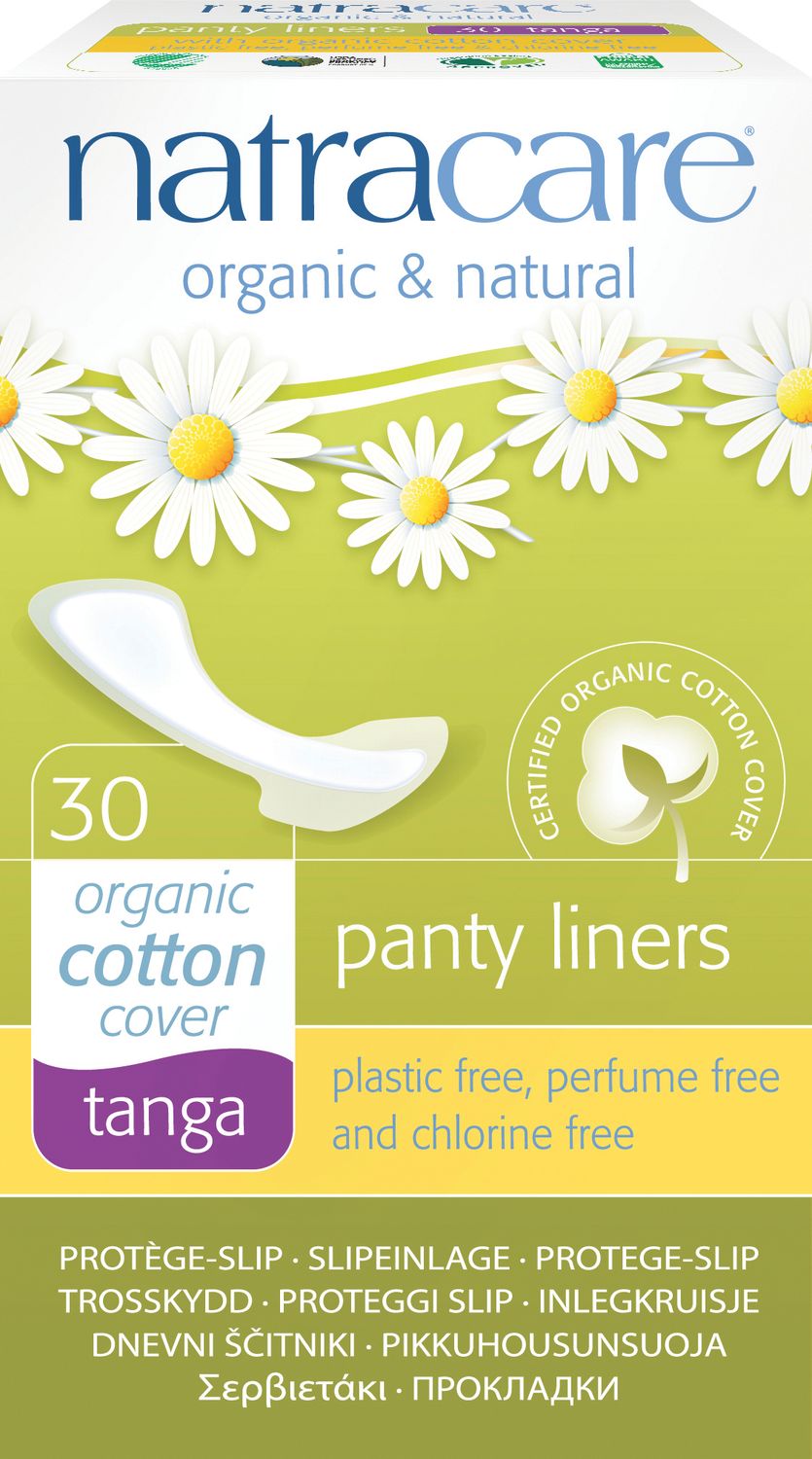 NATRACARE PANTY LINERS - TANGA - WITH WINGS 30 COUNT