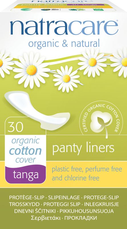 NATRACARE PANTY LINERS - TANGA - WITH WINGS 30 COUNT