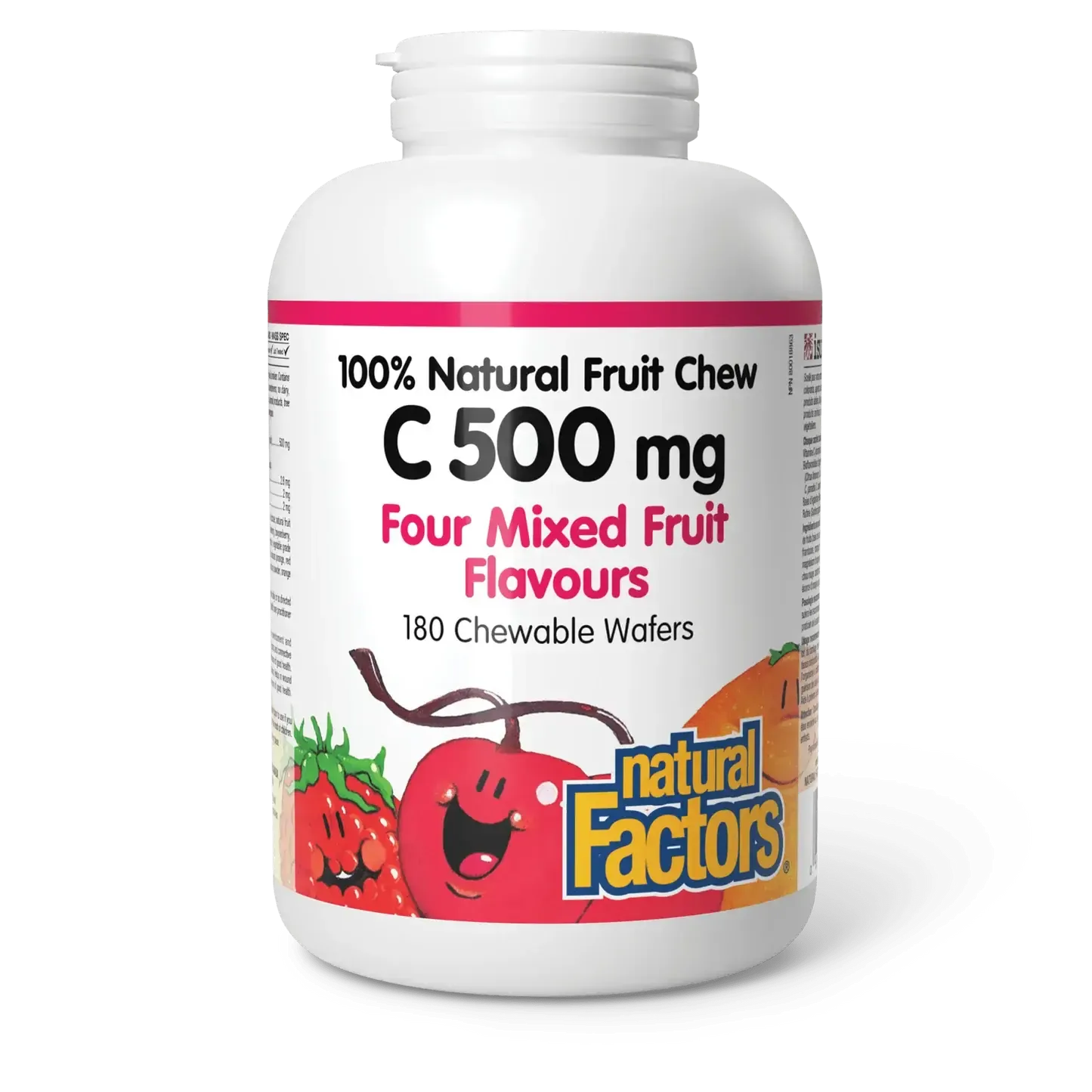 NATURAL FACTORS C 500MG (MIXED FRUITS) 180 CHEWABLE WAFERS
