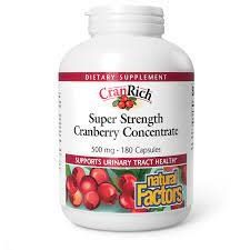 NATURAL FACTORS CRANRICH SUPER STRENGTH CRANBERRY CONCENTRATE (500MG) 90 CAPS