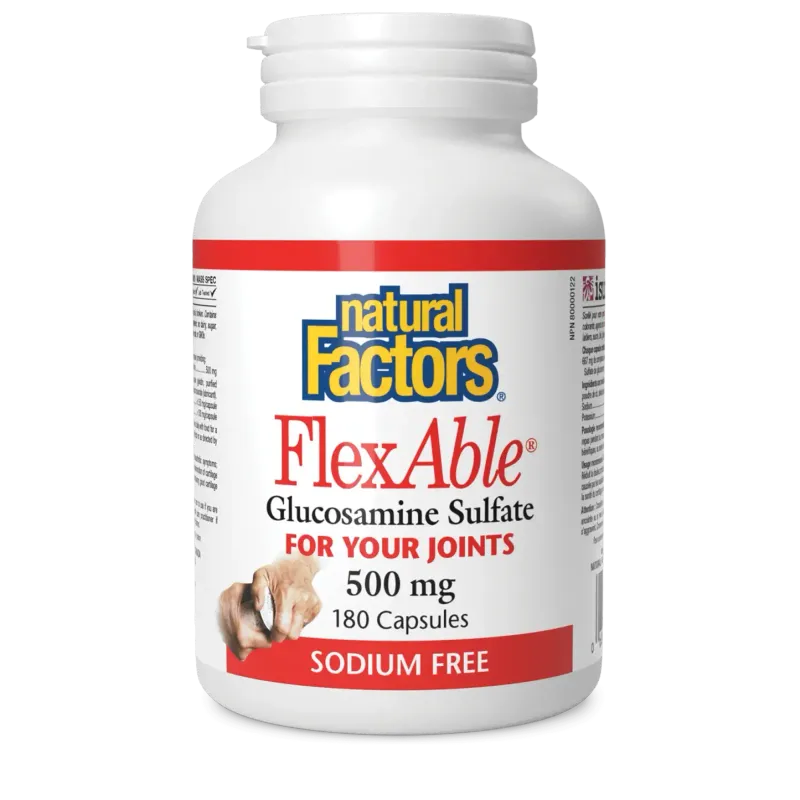 NATURAL FACTORS FLEXABLE GLUCOSAMINE SULFATE 180 CAPS