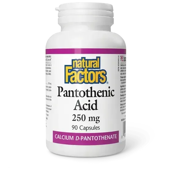 NATURAL FACTORS PANTOTHENIC ACID 250MG 90 CAPS