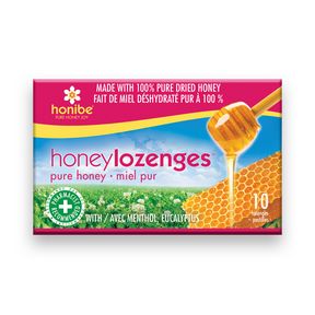 HONIBE HONEY PURE  &amp; MINT 10 LOZENGES