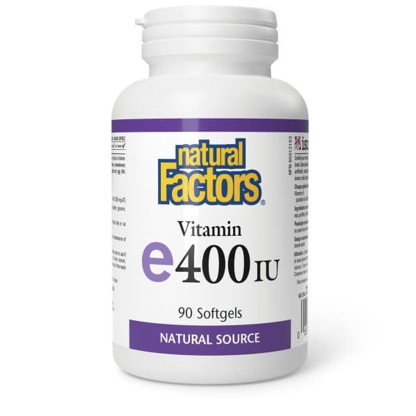 NATURAL FACTORS VITAMIN E 400IU 90 SOFTGELS