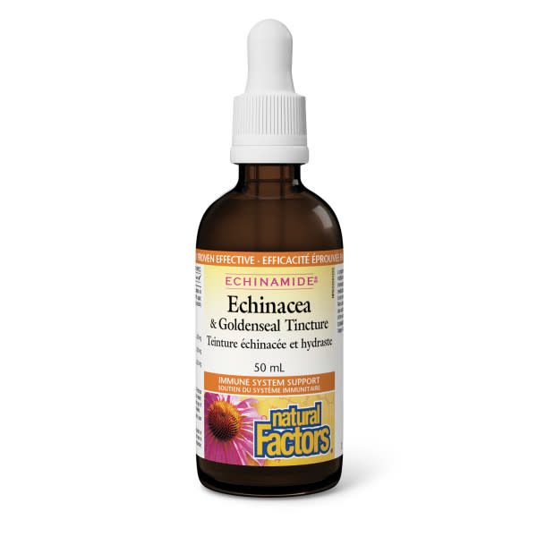 NATURAL FACTORS ECHINAMIDE ECHINACEA &amp; GOLDENSEAL TINCTURE 50ML
