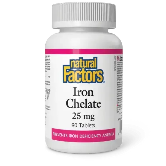 NATURAL FACTORS IRON CHELATE25MG 90 TABS