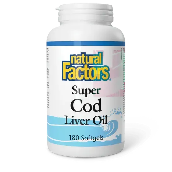 NATURAL FACTORS SUPER COD LIVER OIL 180 SOFTGELS
