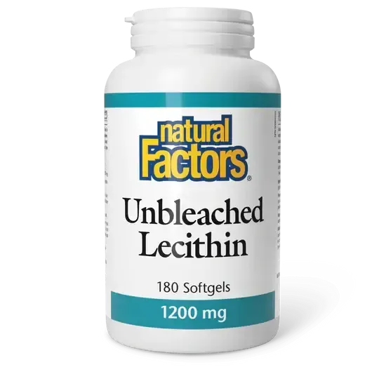 NATURAL FACTORS UNBLEACHED LECITHIN 1200MG 180 SOFTGELS