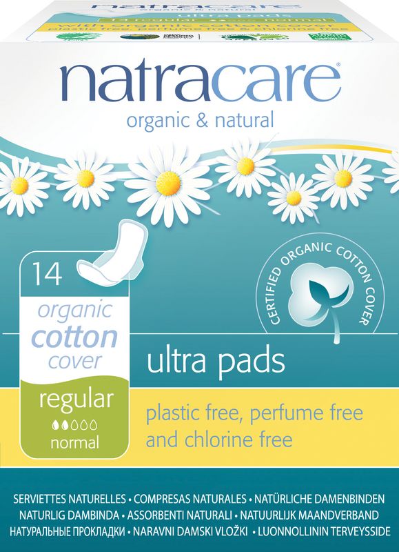 NATRACARE ULTRA PADS - REGULAR - WITH WINGS 14 COUNT