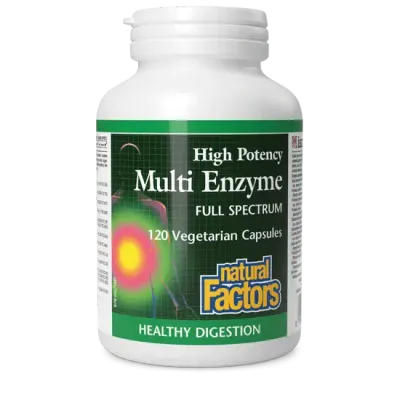 NATURAL FACTORS MULTI ENZYME HIGH POTENCY 120 VEGICAPS