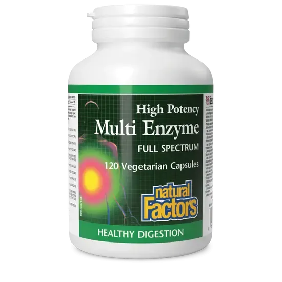 NATURAL FACTORS MULTI ENZYME HIGH POTENCY 120 VEGICAPS