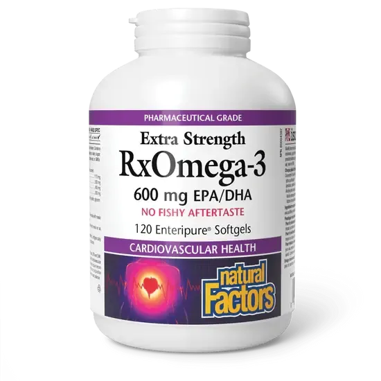 NATURAL FACTORS RXOMEGA-3 X STRENGTH 600MG 120 ENTERIPURE SOFTGEL