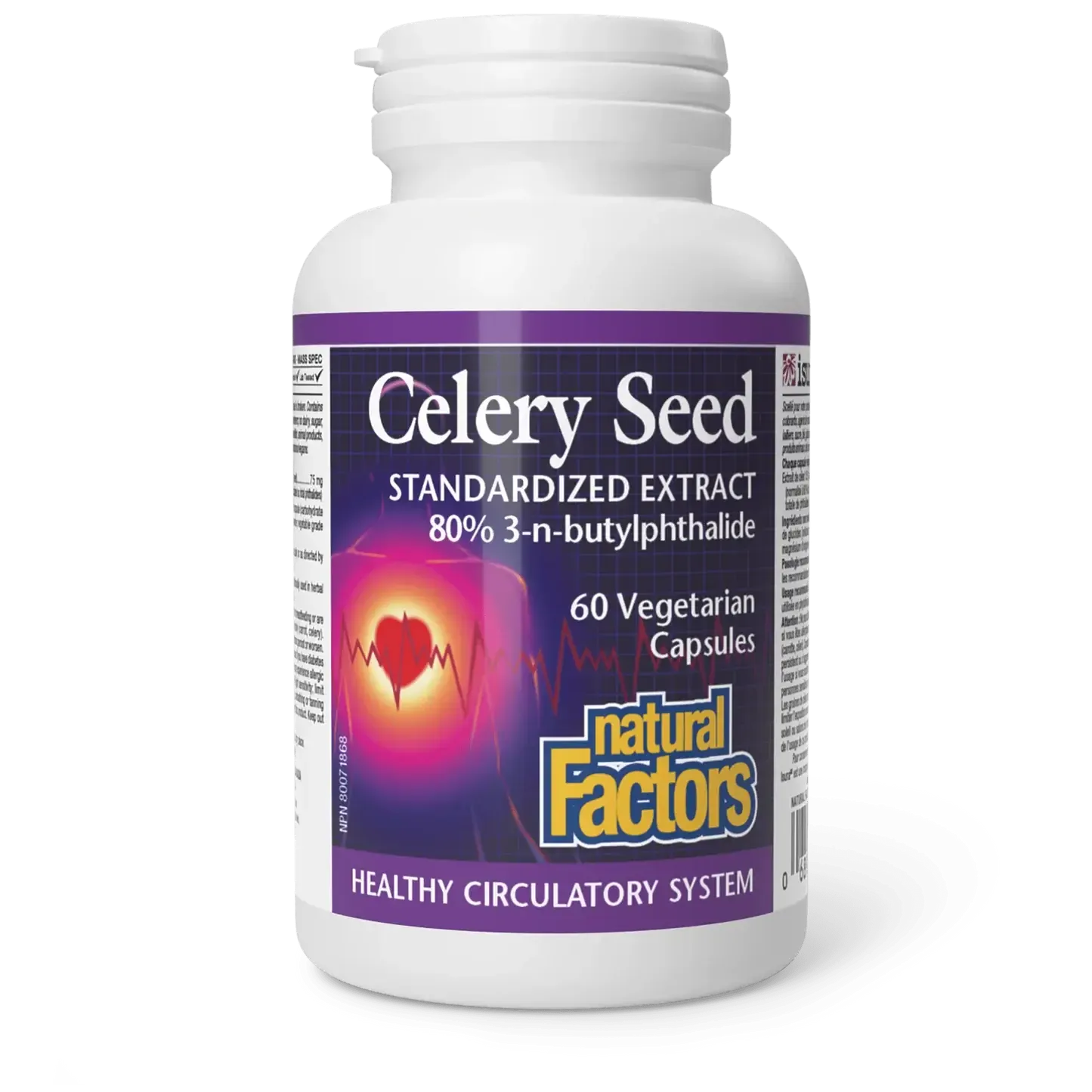 NATURAL FACTORS CELERY SEED 60 VEGICAPS