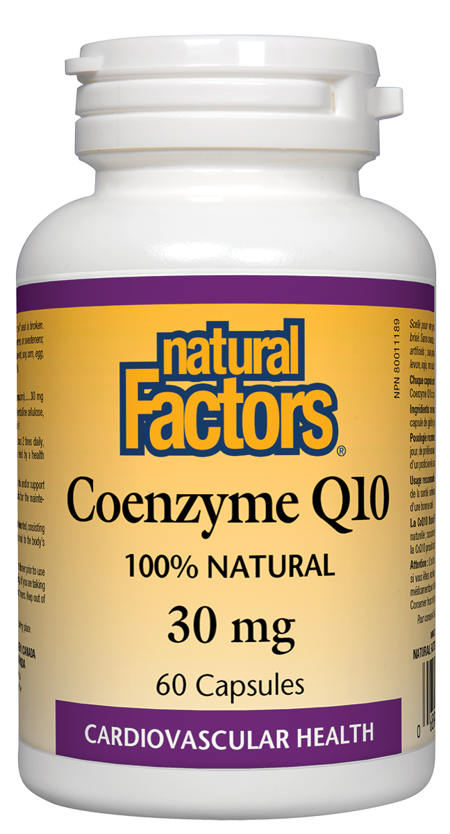 NATURAL FACTORS COQ10 30MG 60 CAPS
