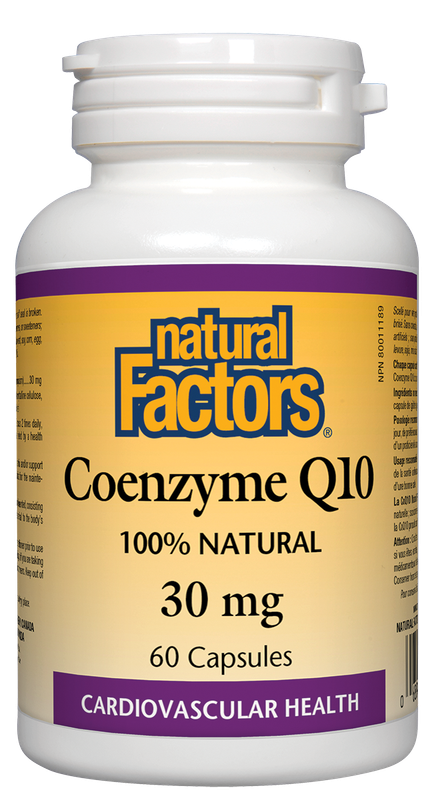NATURAL FACTORS COQ10 30MG 60 CAPS