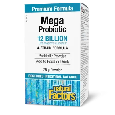 NATURAL FACTORS MEGA PROBIOTIC POWDER (12 BILLION CFU) 75G