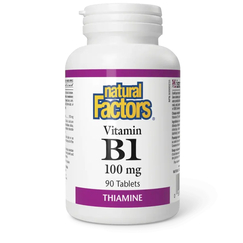NATURAL FACTORS B1 100MG 90 TABS