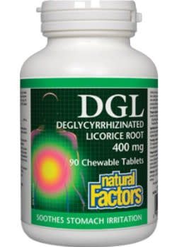 NATURAL FACTORS DGL (400MG) 90 CHEWABLE TABS