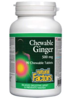 NATURAL FACTORS GINGER 500MG 90 CHEWABLE TABS