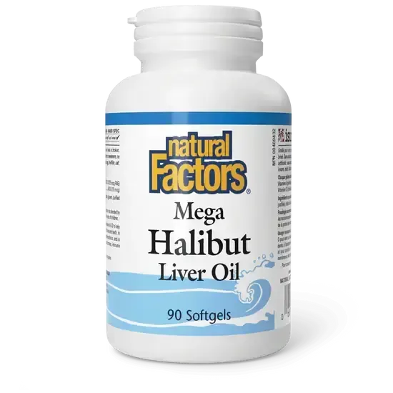 NATURAL FACTORS MEGA HALIBUT LIVER OIL 90 SOFTGELS