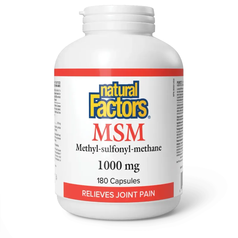 NATURAL FACTORS MSM 1000MG 180 CAPS