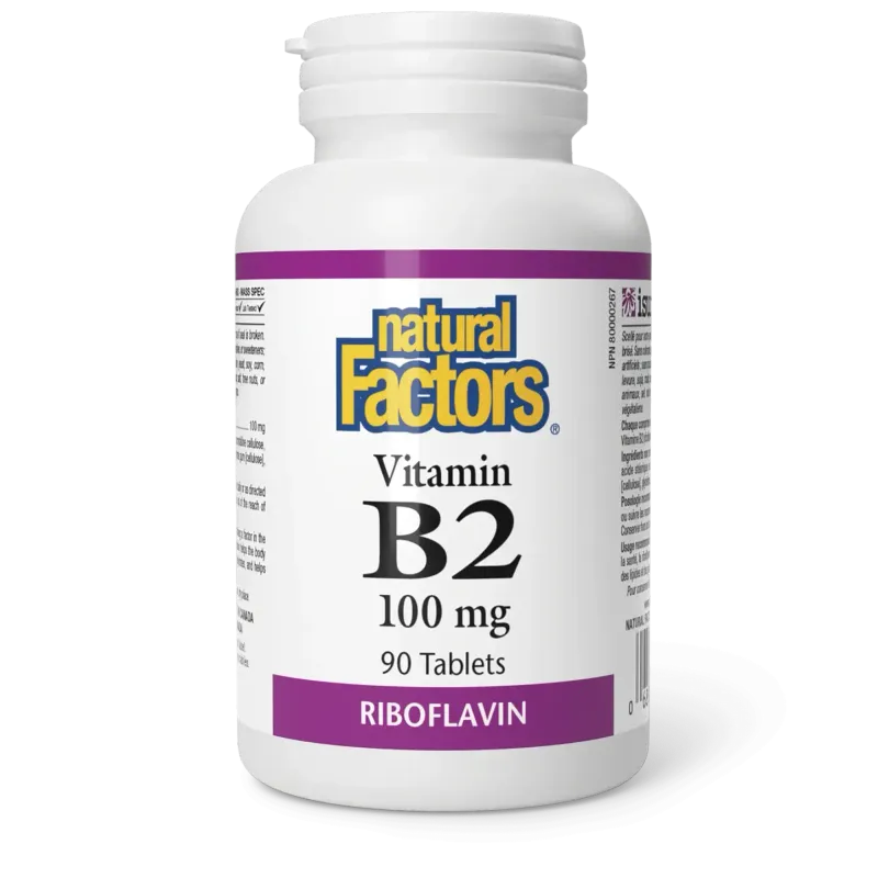 NATURAL FACTORS B2 100MG 90 TABS