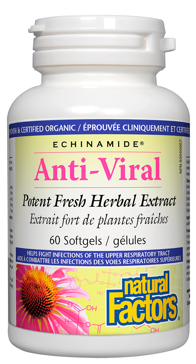 NATURAL FACTORS ECHINAMIDE ANTI-VIRAL 60 SOFTGELS