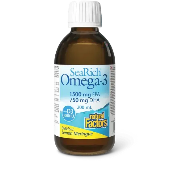 NATURAL FACTORS SEARICH OMEGA-3 LEMON+D 1500EPA/750DHA 200ML
