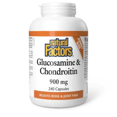 NATURAL FACTORS GLUCOSAMINE &amp; CHONDROITIN SULFATE 900MG 240 CAPS