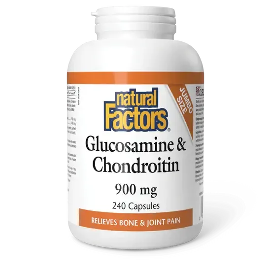 NATURAL FACTORS GLUCOSAMINE &amp; CHONDROITIN SULFATE 900MG 240 CAPS