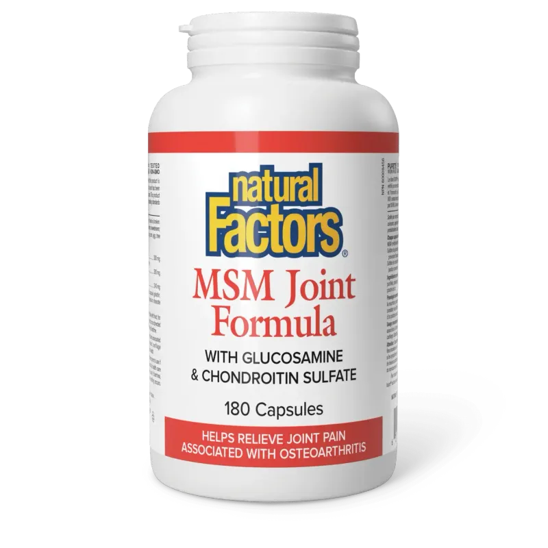 NATURAL FACTORS MSM JOINT FORMULA 180CAPS