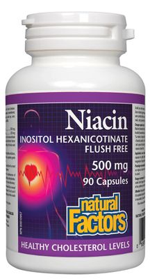 NATURAL FACTORS NIACIN INOSITOL 500MG (NO FLUSH) 90 CAPS