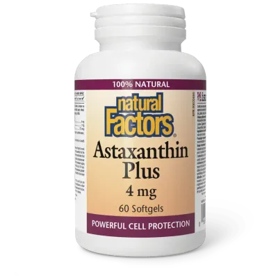 NATURAL FACTORS ASTAXANTHIN PLUS 60 SOFTGELS