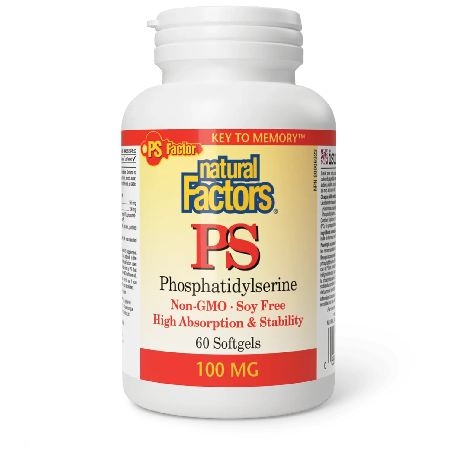 NATURAL FACTORS PS PHOSPHATIDYLSERINE 100MG 60 SOFTGELS