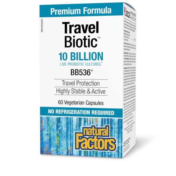 NATURAL FACTORS TRAVEL BIOTIC BB536 (10 BILLION CFU) 60 VEGICAPS