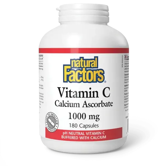 NATURAL FACTORS VITAMIN C (CALCIUM ASCORBATE) 1000MG 180 CAPS
