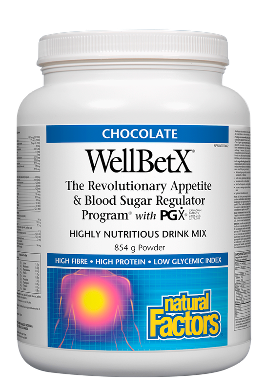 NATURAL FACTORS WELLBETX CHOCOLATE (WHEY) 854G